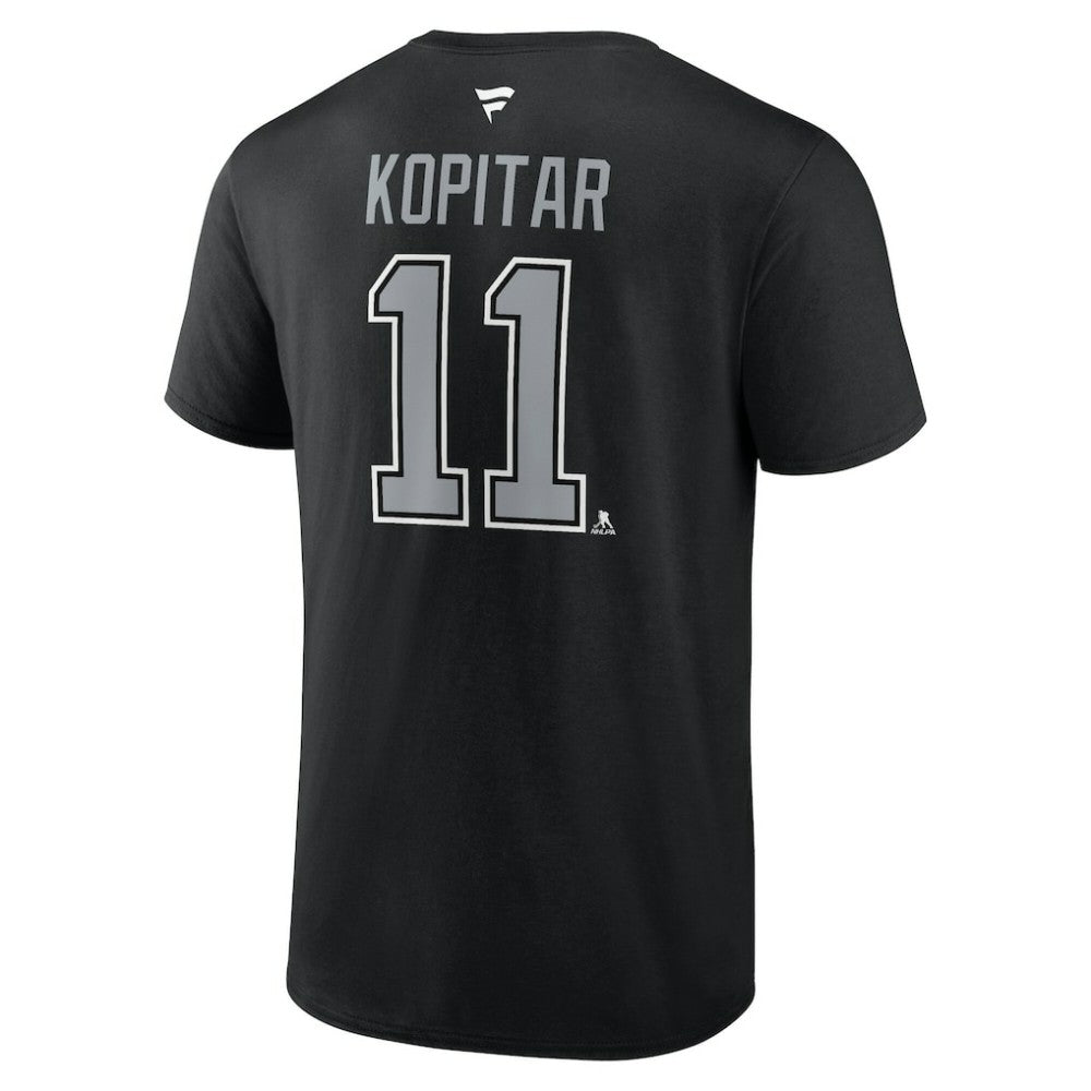 Anze Kopitar Los Angeles Kings Fanatics Authentic Stack Name & Number T-Shirt Black