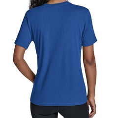 Chicago Cubs Starter Women's Groovy Script Team Fitted T-Shirt Royal