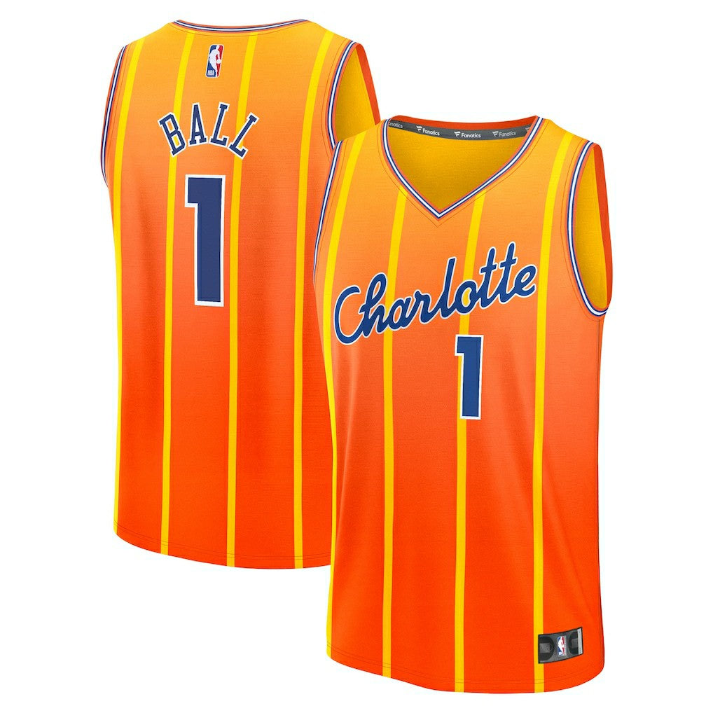 LaMelo Ball Charlotte Hornets 2025/26 City Edition Fast Break Jersey - Orange