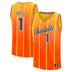 LaMelo Ball Charlotte Hornets 2025/26 City Edition Fast Break Jersey - Orange