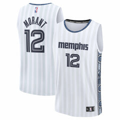Ja Morant Memphis Grizzlies 2025/26 City Edition Fast Break Jersey - White
