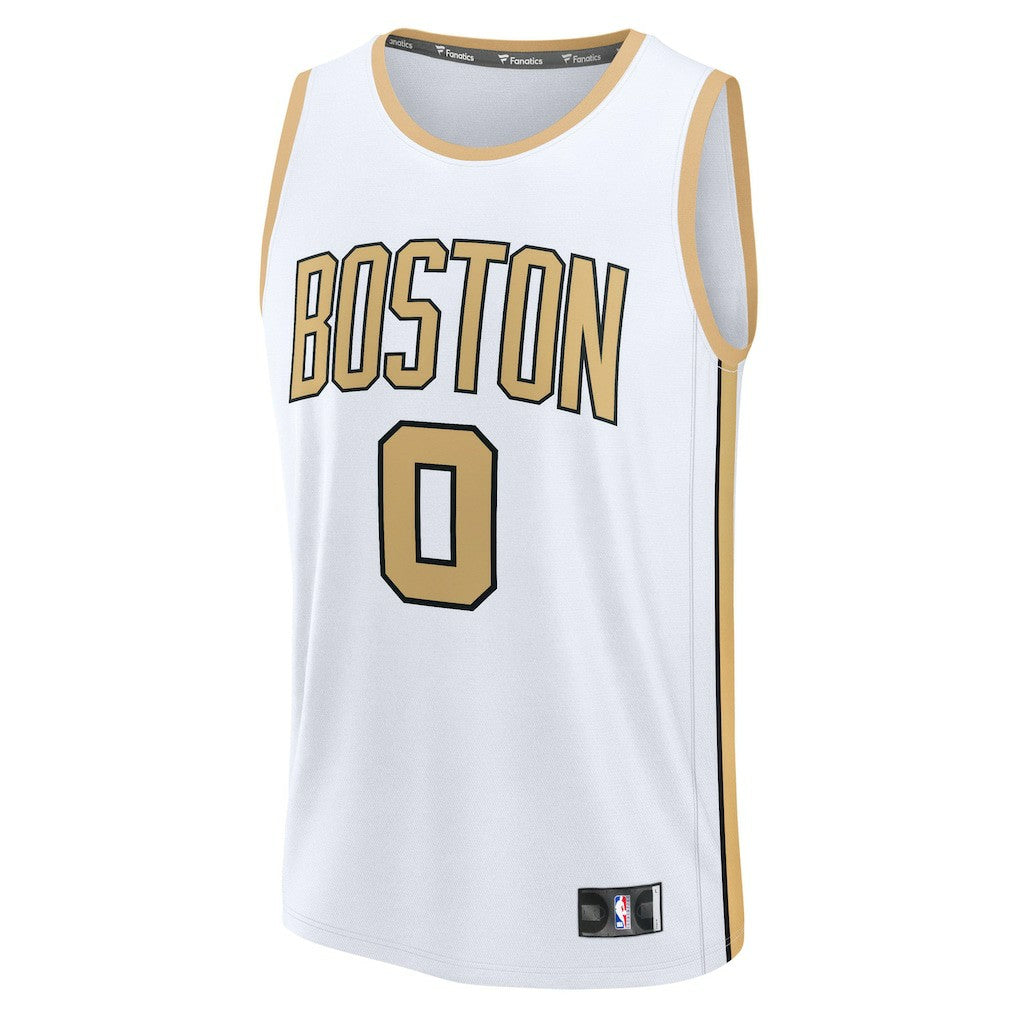 Jayson Tatum Boston Celtics Youth 2025/26 City Edition Fast Break Jersey - White
