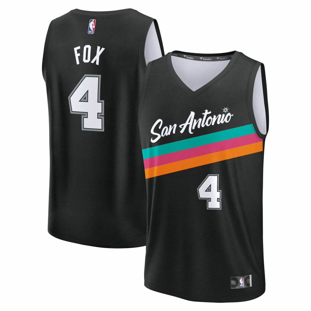 De'Aaron Fox San Antonio Spurs Youth 2025/26 City Edition Fast Break Jersey - Black