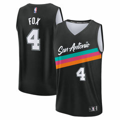 De'Aaron Fox San Antonio Spurs Youth 2025/26 City Edition Fast Break Jersey - Black