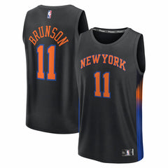 Jalen Brunson New York Knicks Fast Break Jersey - Statement Edition - Black