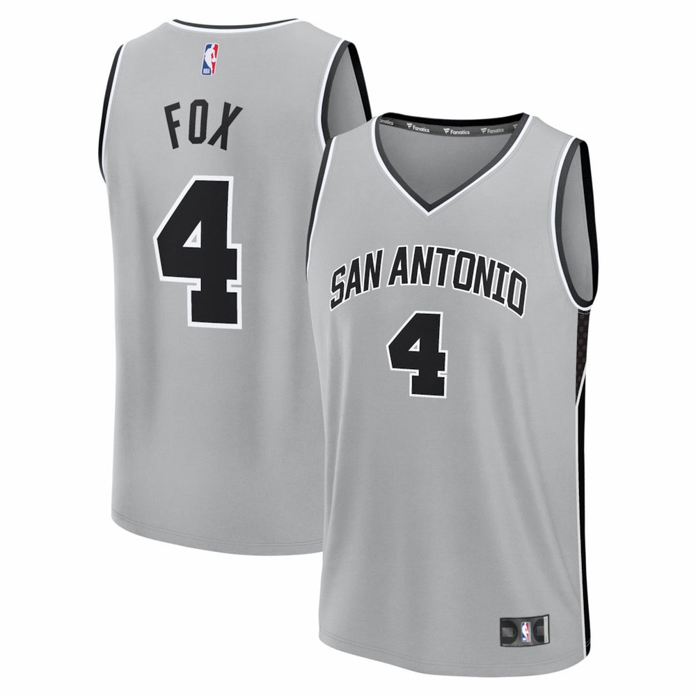 De'Aaron Fox San Antonio Spurs Fast Break Jersey - Statement Edition - Silver