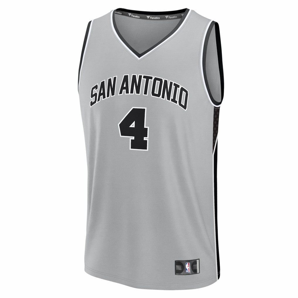 De'Aaron Fox San Antonio Spurs Fast Break Jersey - Statement Edition - Silver