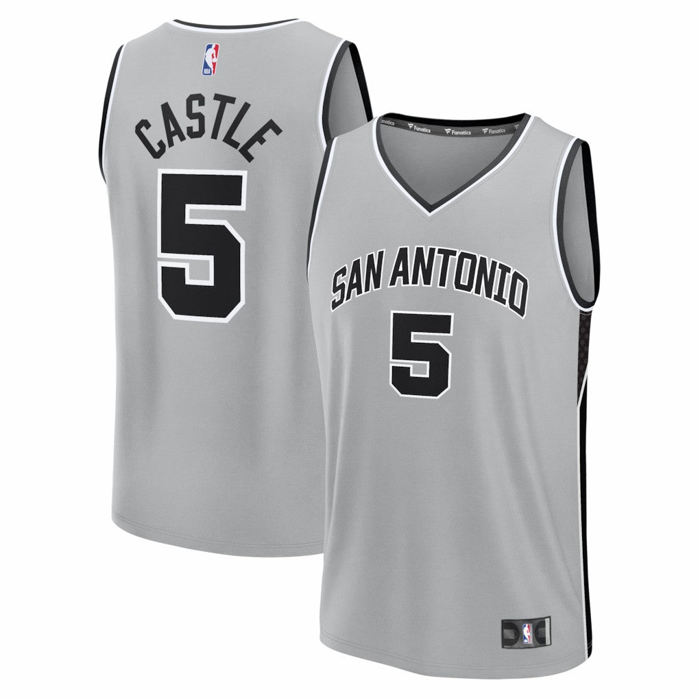 Stephon Castle San Antonio Spurs Youth Fast Break Jersey - Statement Edition - Silver