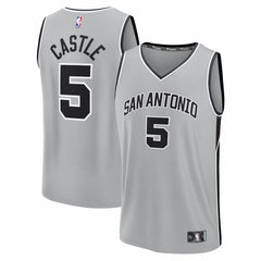 Stephon Castle San Antonio Spurs Youth Fast Break Jersey - Statement Edition - Silver