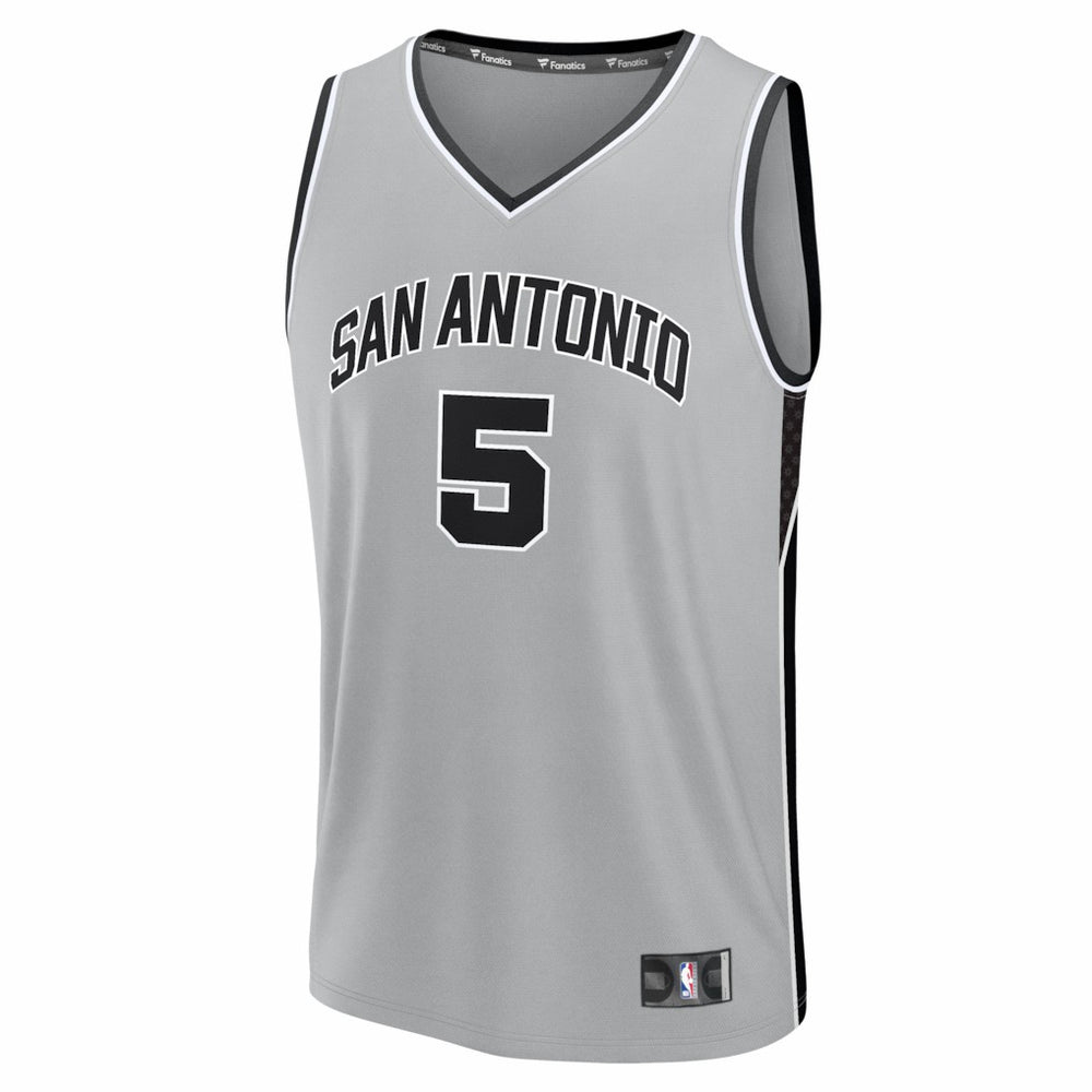 Stephon Castle San Antonio Spurs Youth Fast Break Jersey - Statement Edition - Silver