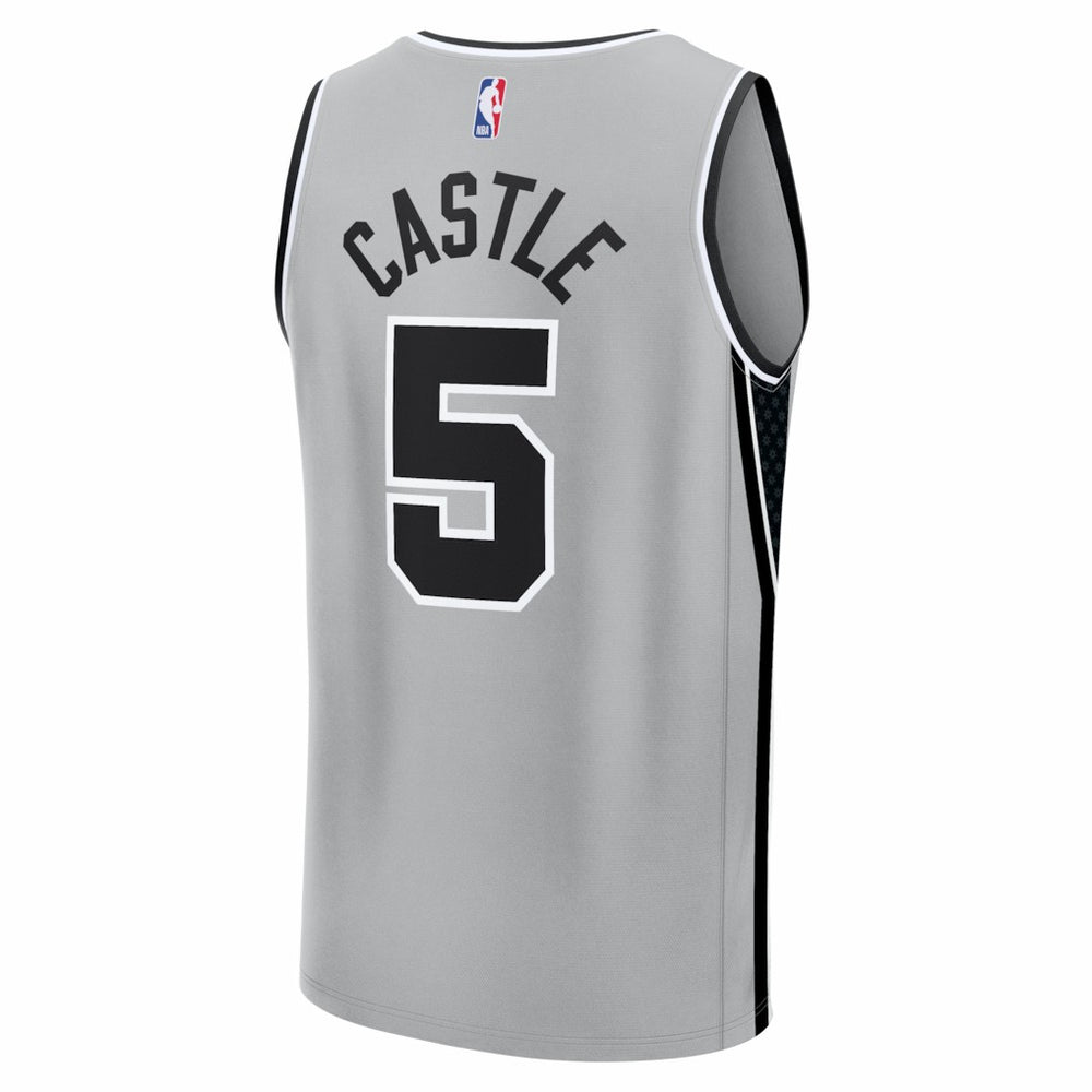 Stephon Castle San Antonio Spurs Youth Fast Break Jersey - Statement Edition - Silver