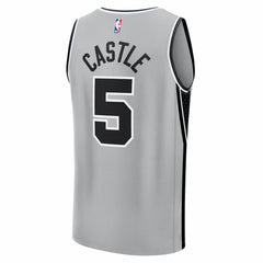 Stephon Castle San Antonio Spurs Youth Fast Break Jersey - Statement Edition - Silver