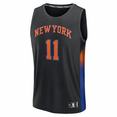 Jalen Brunson New York Knicks Youth Fast Break Jersey - Statement Edition - Black
