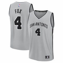 De'Aaron Fox San Antonio Spurs Youth Fast Break Jersey - Statement Edition - Silver