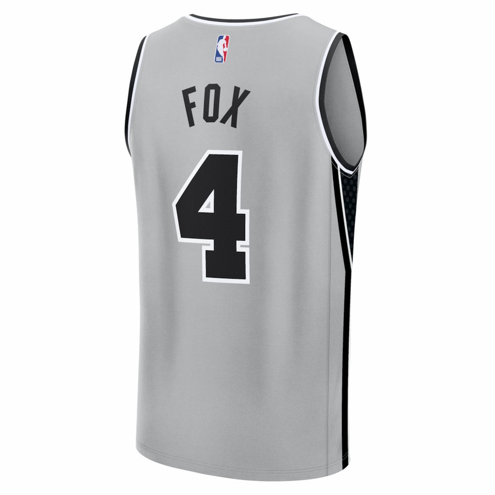 De'Aaron Fox San Antonio Spurs Youth Fast Break Jersey - Statement Edition - Silver