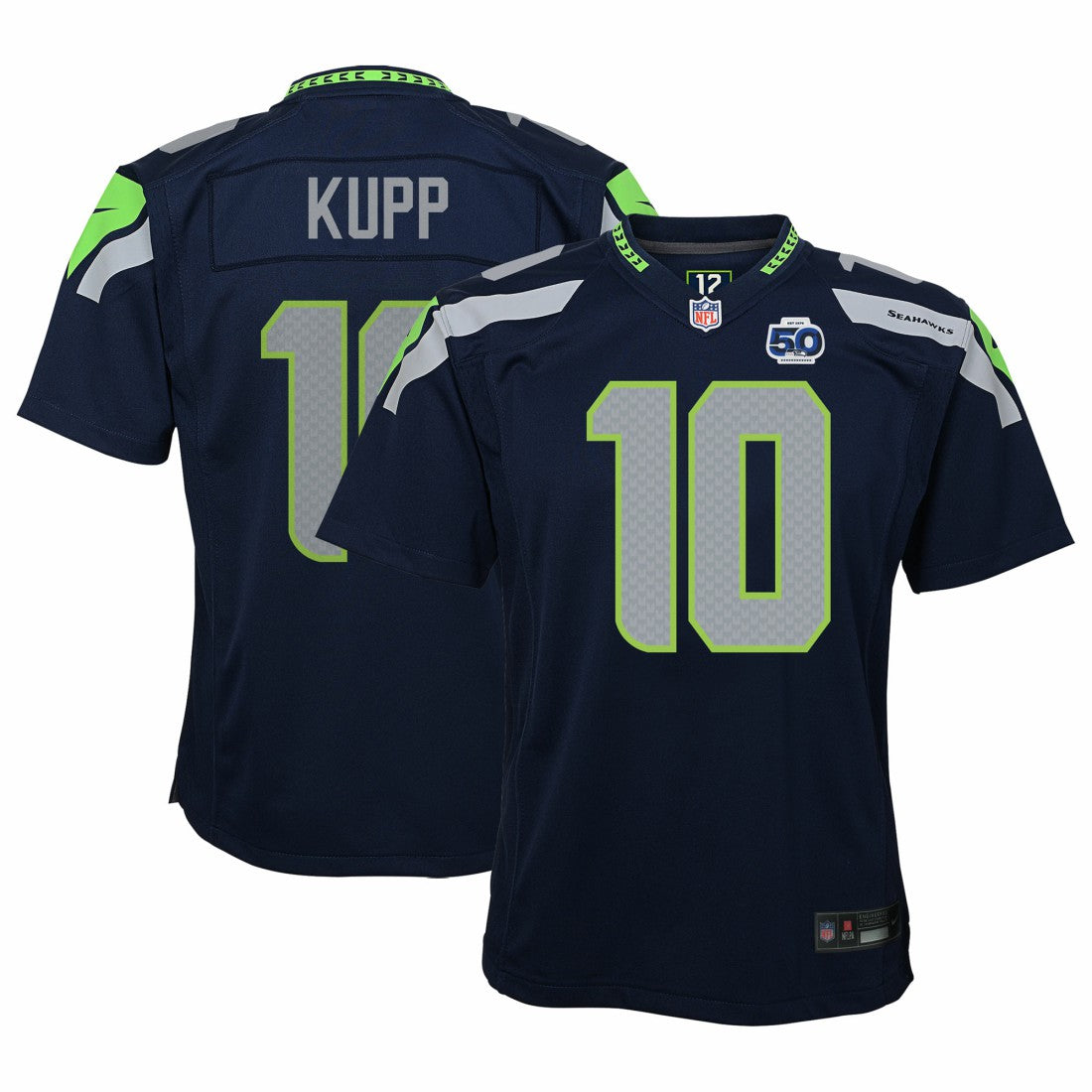 Cooper Kupp Seattle Seahawks Youth 50th Season Game Jersey - College Navy