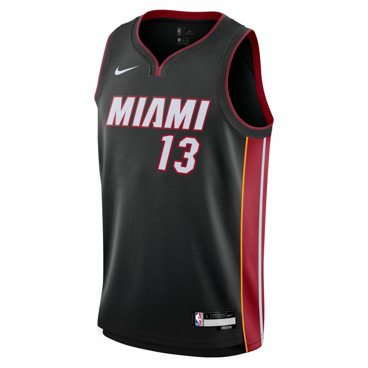 Bam Adebayo Miami Heat Youth Swingman Jersey - Icon Edition - Black