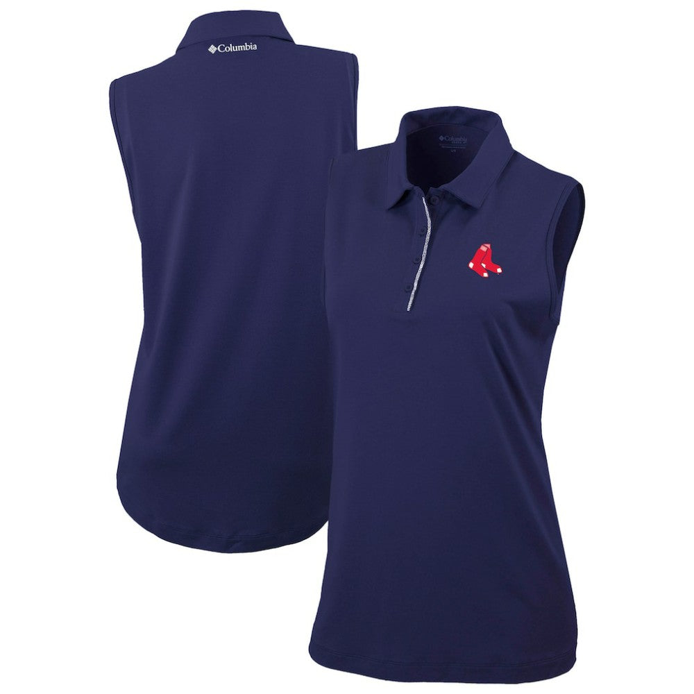 Boston Red Sox Women's Tend The Ball Sleeveless Polo Navy | Columbia