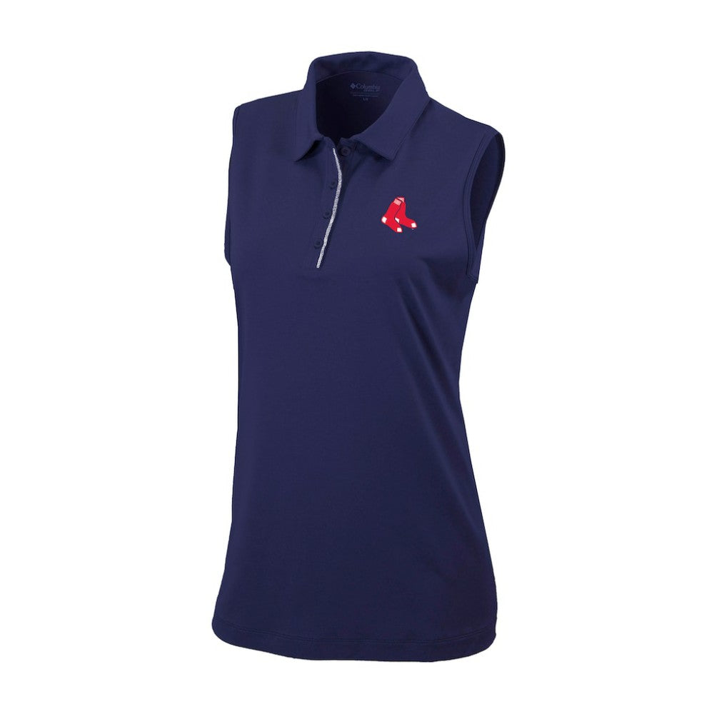 Boston Red Sox Women's Tend The Ball Sleeveless Polo Navy | Columbia