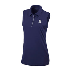 Detroit Tigers Women's Tend The Ball Sleeveless Polo Navy | Columbia