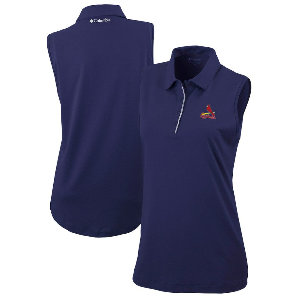 St. Louis Cardinals Women's Tend The Ball Sleeveless Polo Navy | Columbia