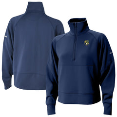 Milwaukee Brewers Women's Wickhams Hills Raglan Omni-Wick Quarter-Zip Pullover Navy | Columbia