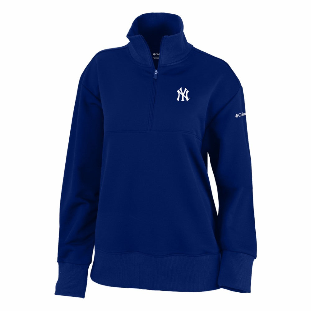 New York Yankees Women's Birchwood Hills Quarter-Zip Pullover Navy | Columbia