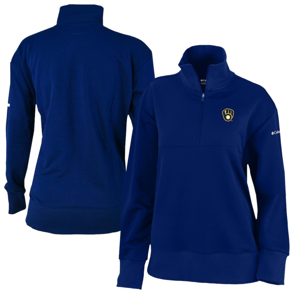 Milwaukee Brewers Women's Birchwood Hills Quarter-Zip Pullover Navy | Columbia
