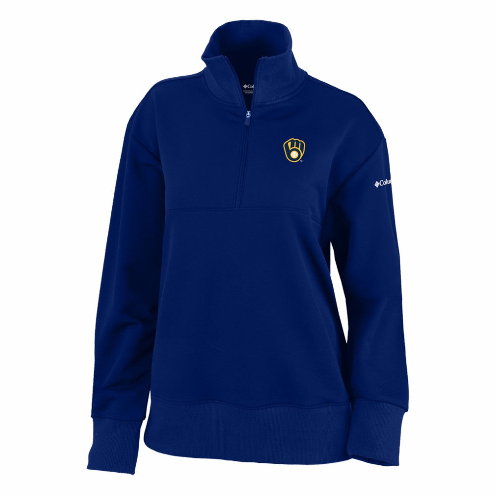 Milwaukee Brewers Women's Birchwood Hills Quarter-Zip Pullover Navy | Columbia