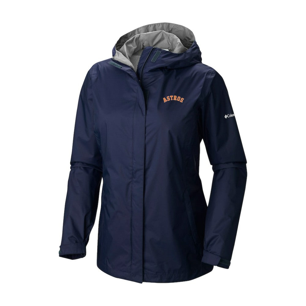 Houston Astros Women's Arcadia II Omni-Tech Full-Zip Hoodie Rain Jacket Navy | Columbia