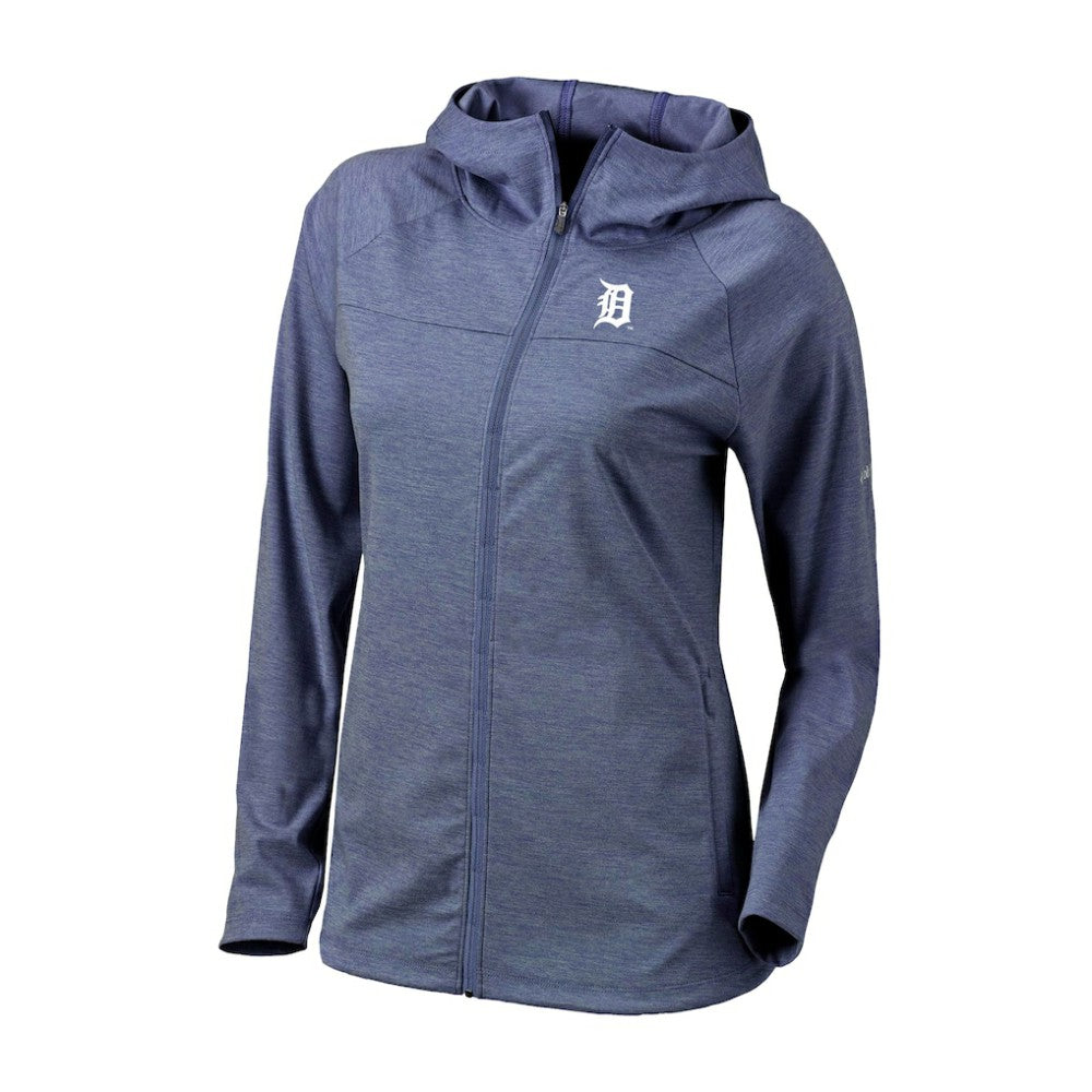 Detroit Tigers Women's Half Shot Full-Zip Hoodie Navy | Columbia