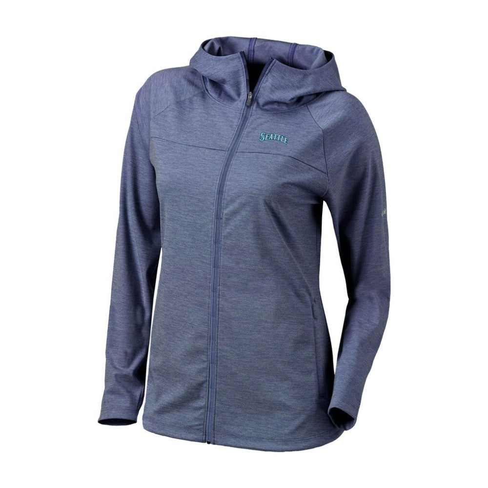 Seattle Mariners Women's Half Shot Full-Zip Hoodie Navy | Columbia