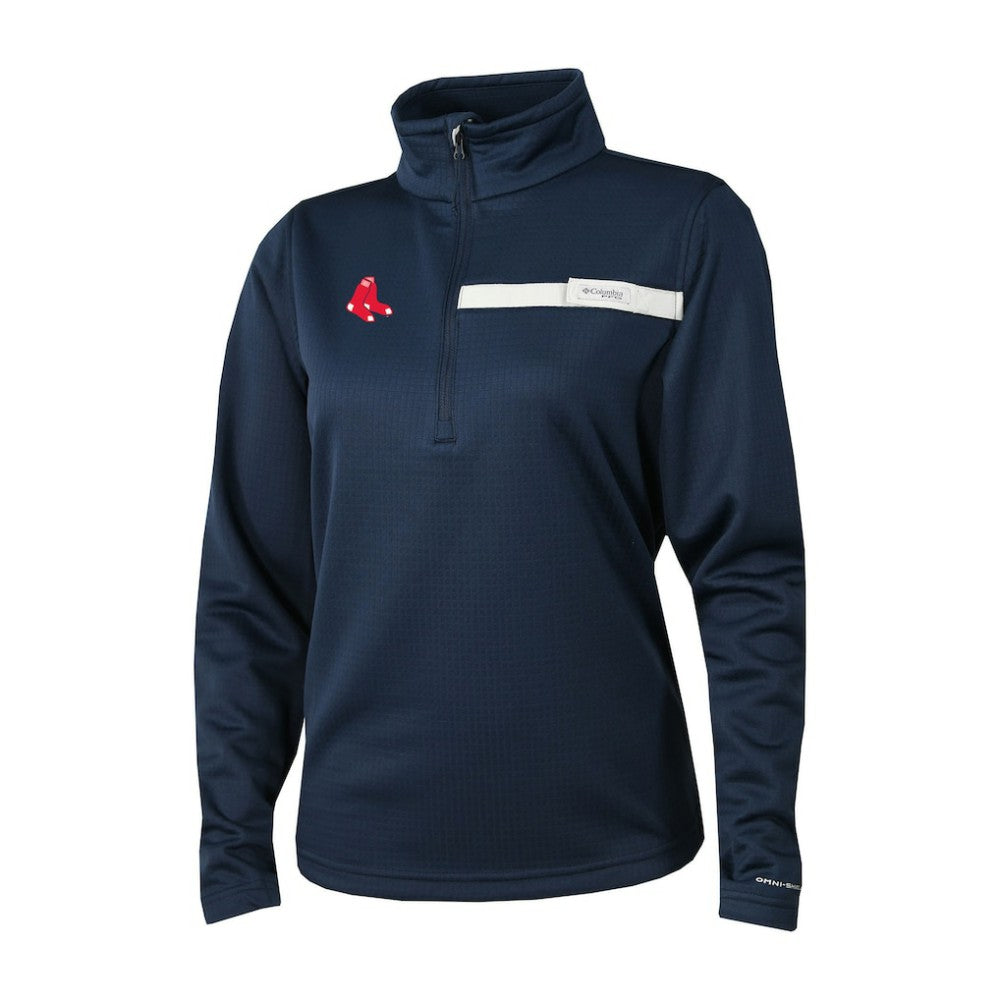 Boston Red Sox Women's Skiff Guide Fleece Half-Zip Pullover Jacket Navy | Columbia