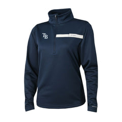 Tampa Bay Rays Women's Skiff Guide Fleece Half-Zip Pullover Jacket Navy | Columbia