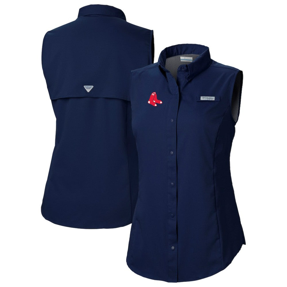 Boston Red Sox Women's Tamiami Sleeveless Shirt Navy | Columbia