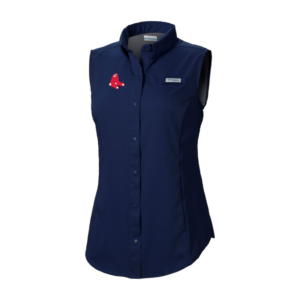 Boston Red Sox Women's Tamiami Sleeveless Shirt Navy | Columbia
