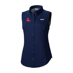 Boston Red Sox Women's Tamiami Sleeveless Shirt Navy | Columbia