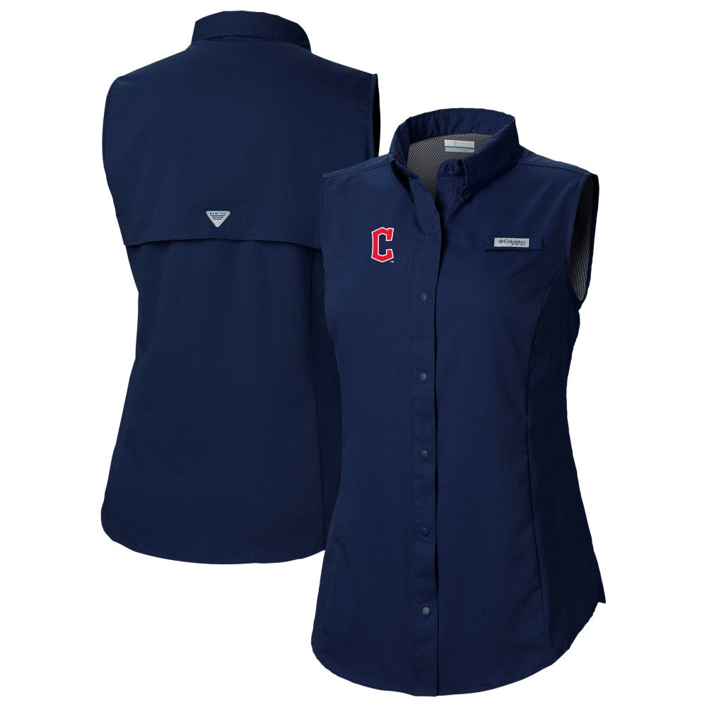Cleveland Guardians Women's Tamiami Sleeveless Shirt Navy | Columbia