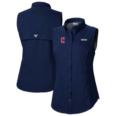 Cleveland Guardians Women's Tamiami Sleeveless Shirt Navy | Columbia
