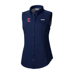 Cleveland Guardians Women's Tamiami Sleeveless Shirt Navy | Columbia