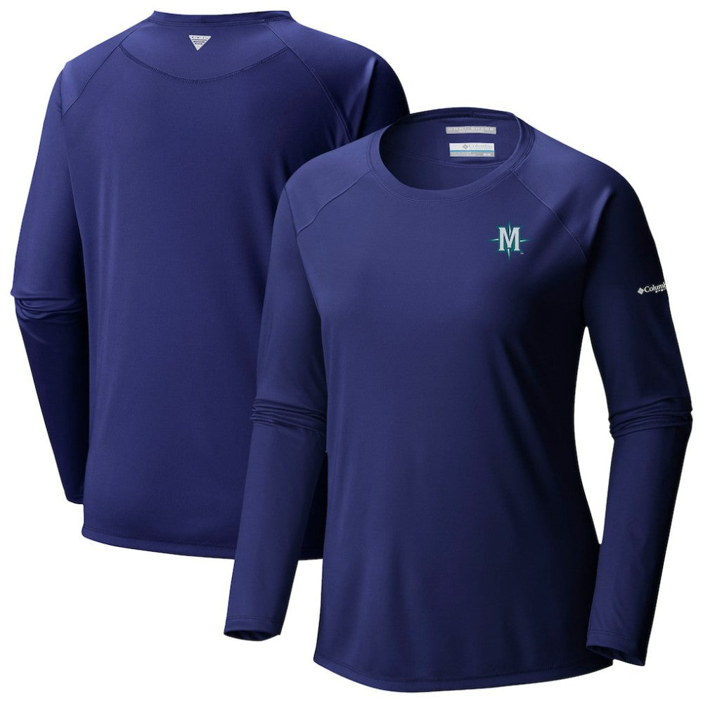 Seattle Mariners Tidal Tee II Long Sleeve T-Shirt Navy | Columbia
