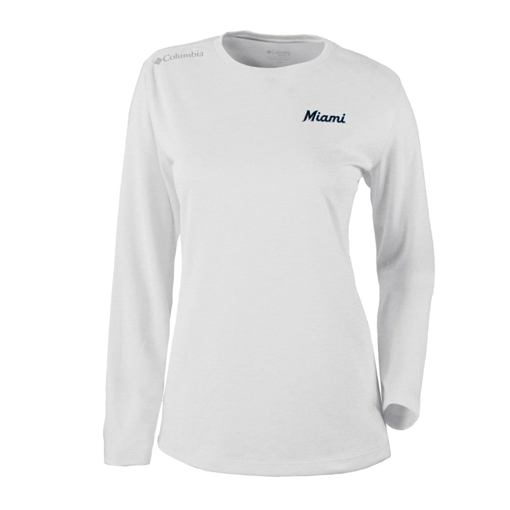 Miami Marlins Shotgun Long Sleeve T-Shirt White | Columbia