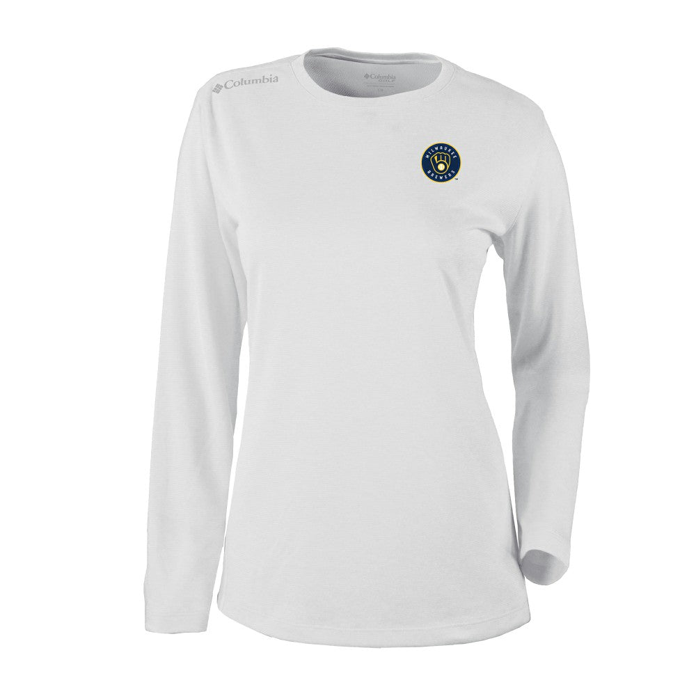 Milwaukee Brewers Shotgun Long Sleeve T-Shirt White | Columbia