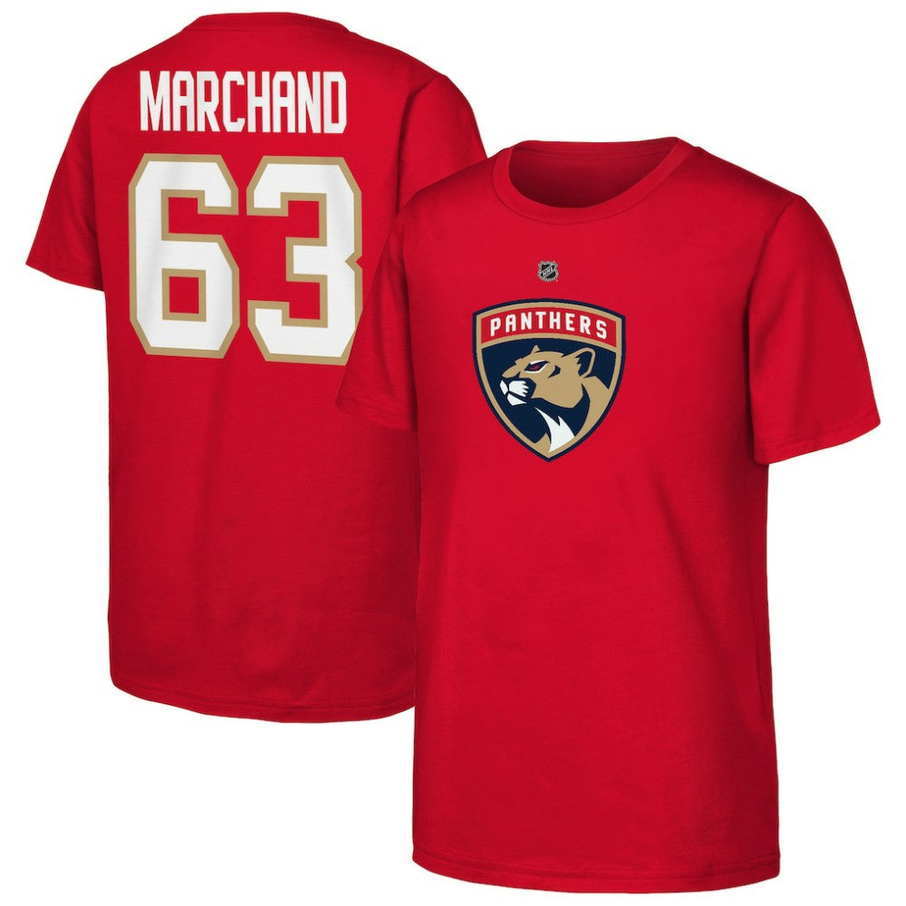 Brad Marchand Florida Panthers Youth Player Name & Number T-Shirt Red