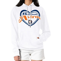 Houston Astros G-III 4Her by Carl Banks Women's Double Heart Fleece Pullover Hoodie White