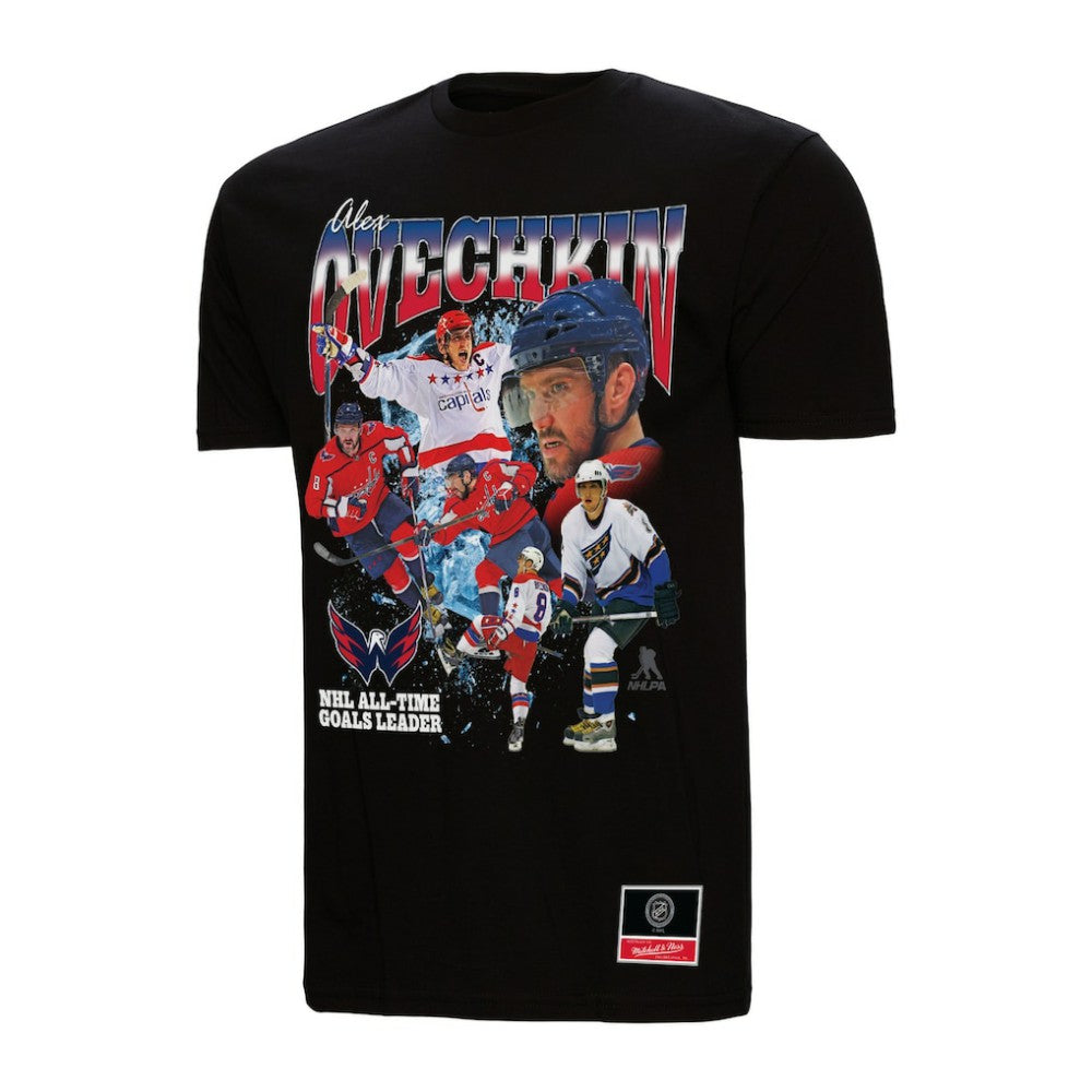 Alexander Ovechkin Washington Capitals Mitchell & Ness NHL All-Time Leading Goal Scorer Graphic T-Shirt Black