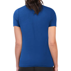 Los Angeles Dodgers G-III 4Her by Carl Banks Women's Super-Slim Fit Lightweight Retro Roses T-Shirt Royal
