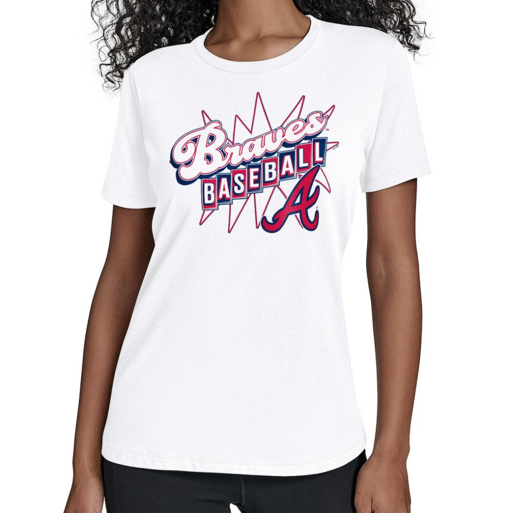 Atlanta Braves Starter Women's Drive-In T-Shirt White