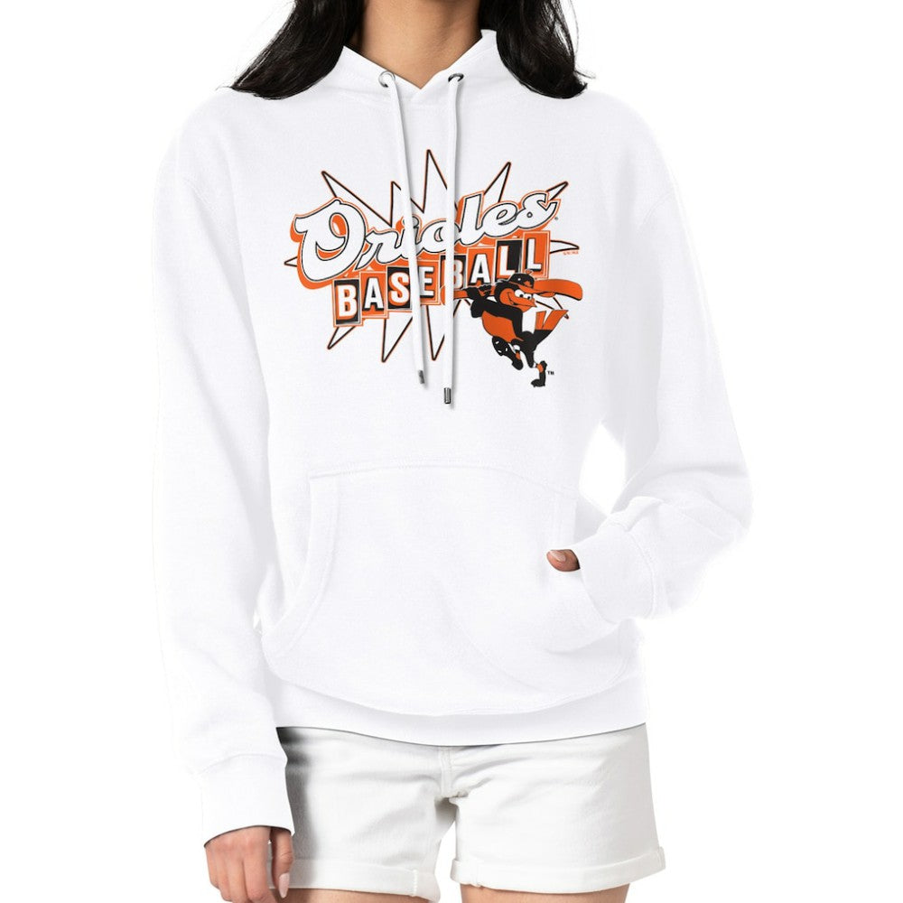Baltimore Orioles Starter Women's Drive-In Pullover Hoodie White