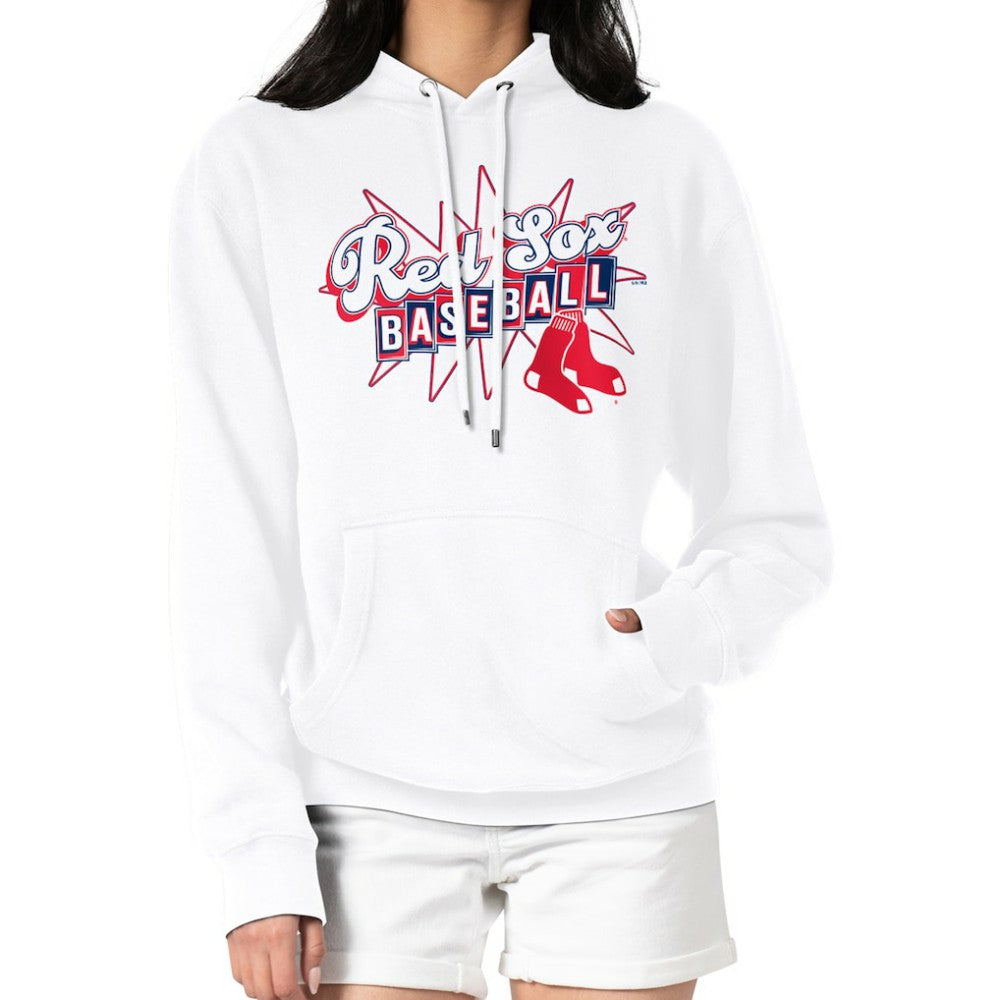 Boston Red Sox Starter Women's Drive-In Pullover Hoodie White
